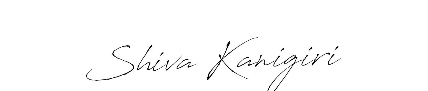 Design your own signature with our free online signature maker. With this signature software, you can create a handwritten (Antro_Vectra) signature for name Shiva Kanigiri. Shiva Kanigiri signature style 6 images and pictures png