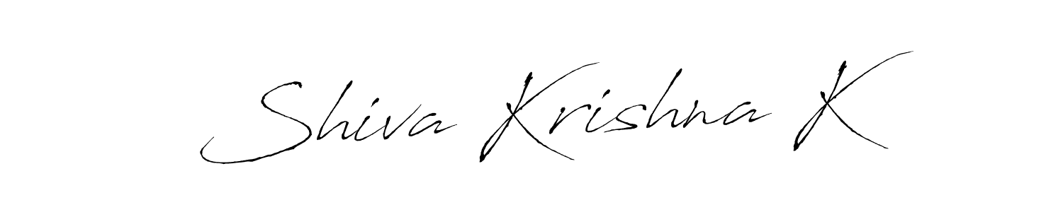 You can use this online signature creator to create a handwritten signature for the name Shiva Krishna K. This is the best online autograph maker. Shiva Krishna K signature style 6 images and pictures png