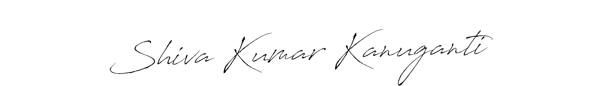 Make a beautiful signature design for name Shiva Kumar Kanuganti. With this signature (Antro_Vectra) style, you can create a handwritten signature for free. Shiva Kumar Kanuganti signature style 6 images and pictures png