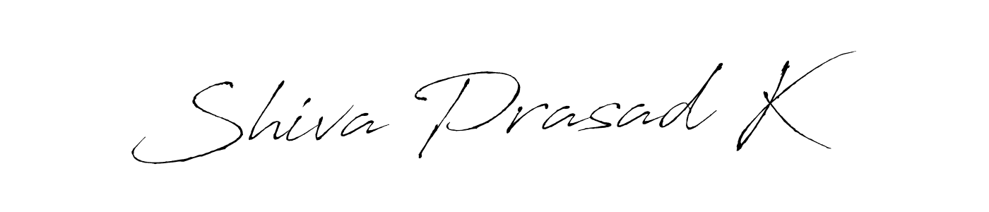 Create a beautiful signature design for name Shiva Prasad K. With this signature (Antro_Vectra) fonts, you can make a handwritten signature for free. Shiva Prasad K signature style 6 images and pictures png