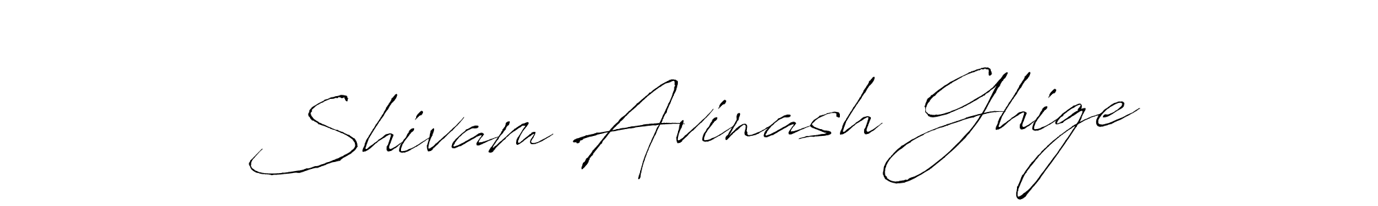 Shivam Avinash Ghige stylish signature style. Best Handwritten Sign (Antro_Vectra) for my name. Handwritten Signature Collection Ideas for my name Shivam Avinash Ghige. Shivam Avinash Ghige signature style 6 images and pictures png