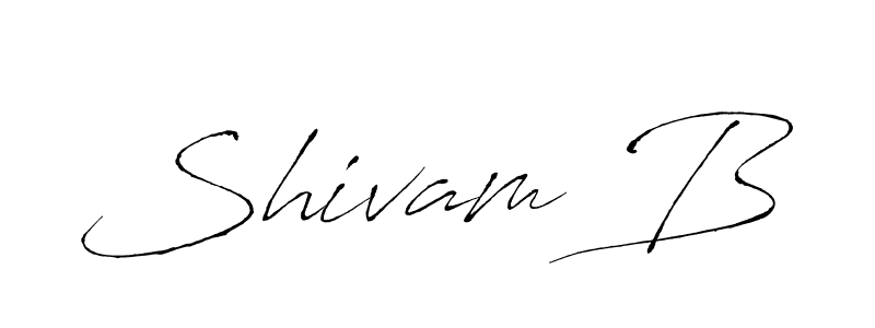 How to make Shivam B name signature. Use Antro_Vectra style for creating short signs online. This is the latest handwritten sign. Shivam B signature style 6 images and pictures png