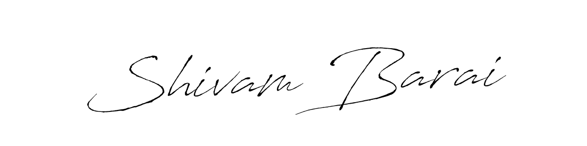 Make a beautiful signature design for name Shivam Barai. With this signature (Antro_Vectra) style, you can create a handwritten signature for free. Shivam Barai signature style 6 images and pictures png