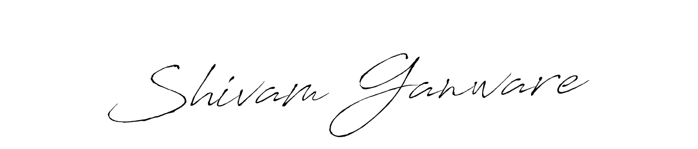 How to make Shivam Ganware name signature. Use Antro_Vectra style for creating short signs online. This is the latest handwritten sign. Shivam Ganware signature style 6 images and pictures png