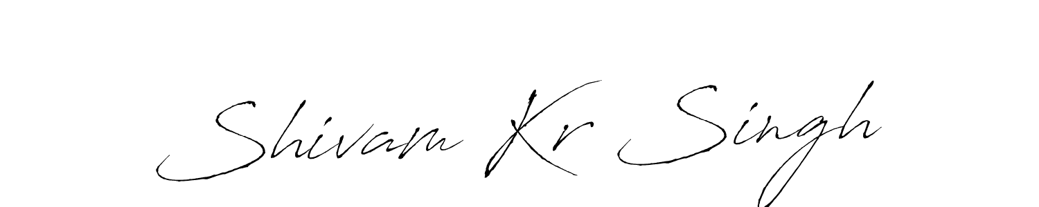 Create a beautiful signature design for name Shivam Kr Singh. With this signature (Antro_Vectra) fonts, you can make a handwritten signature for free. Shivam Kr Singh signature style 6 images and pictures png