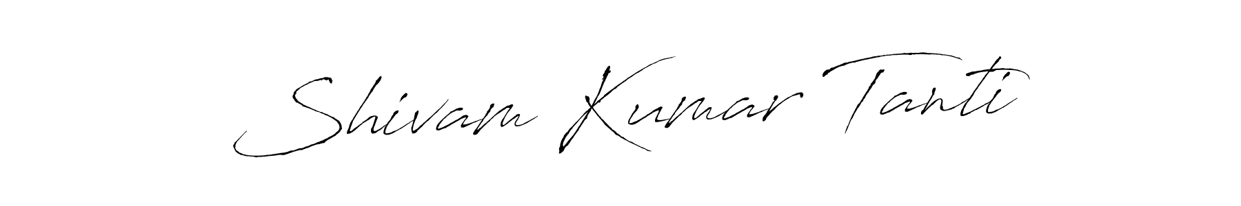 The best way (Antro_Vectra) to make a short signature is to pick only two or three words in your name. The name Shivam Kumar Tanti include a total of six letters. For converting this name. Shivam Kumar Tanti signature style 6 images and pictures png