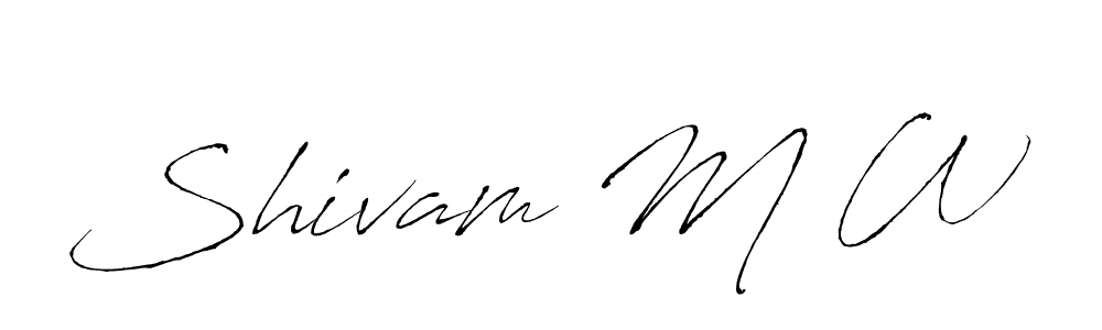 How to make Shivam M W signature? Antro_Vectra is a professional autograph style. Create handwritten signature for Shivam M W name. Shivam M W signature style 6 images and pictures png