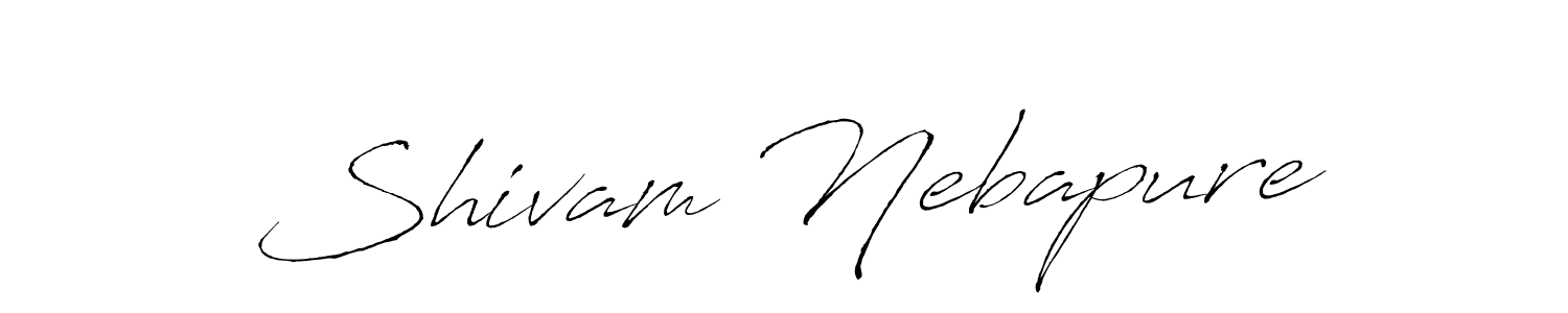 The best way (Antro_Vectra) to make a short signature is to pick only two or three words in your name. The name Shivam Nebapure include a total of six letters. For converting this name. Shivam Nebapure signature style 6 images and pictures png