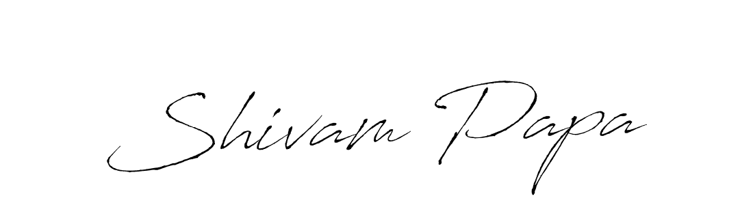 Create a beautiful signature design for name Shivam Papa. With this signature (Antro_Vectra) fonts, you can make a handwritten signature for free. Shivam Papa signature style 6 images and pictures png