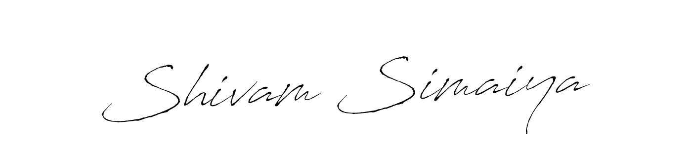 Create a beautiful signature design for name Shivam Simaiya. With this signature (Antro_Vectra) fonts, you can make a handwritten signature for free. Shivam Simaiya signature style 6 images and pictures png