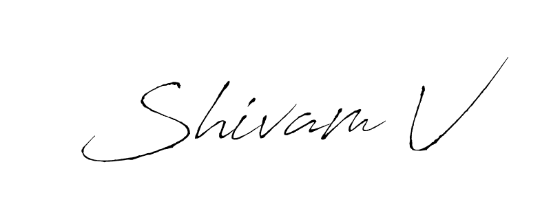 Also You can easily find your signature by using the search form. We will create Shivam V name handwritten signature images for you free of cost using Antro_Vectra sign style. Shivam V signature style 6 images and pictures png