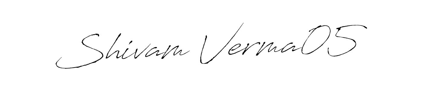 How to make Shivam Verma05 signature? Antro_Vectra is a professional autograph style. Create handwritten signature for Shivam Verma05 name. Shivam Verma05 signature style 6 images and pictures png