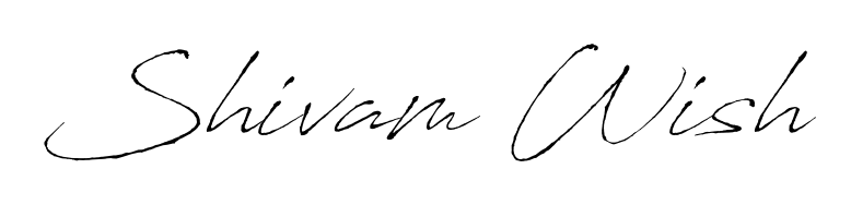 Elevate your brand with a stunning Shivam Wish eSignature. The Antro_Vectra style provides a balanced, flowing aesthetic for everyday signing. Shivam Wish signature style 6 images and pictures png