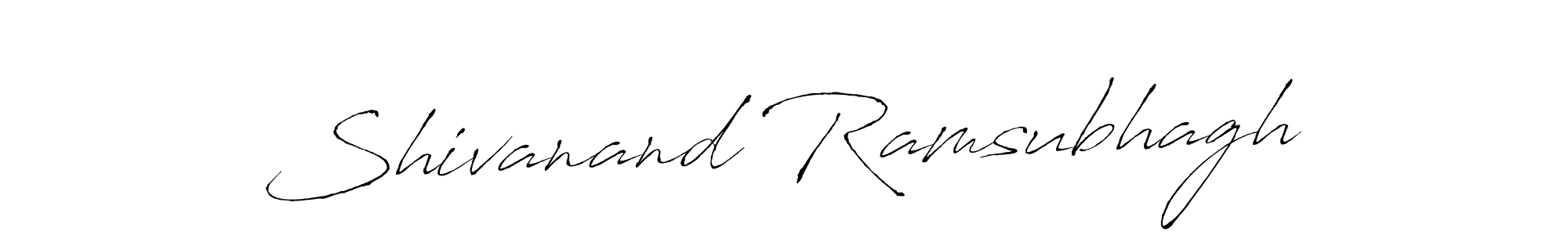 How to make Shivanand Ramsubhagh name signature. Use Antro_Vectra style for creating short signs online. This is the latest handwritten sign. Shivanand Ramsubhagh signature style 6 images and pictures png