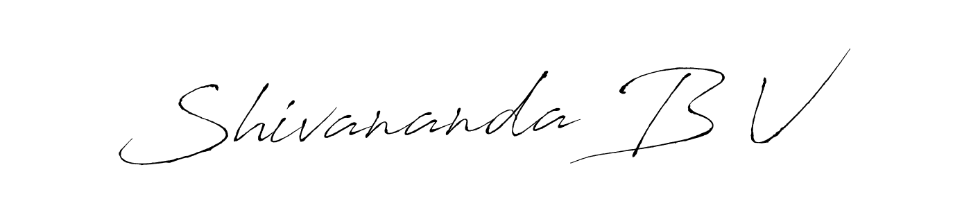 Also we have Shivananda B V name is the best signature style. Create professional handwritten signature collection using Antro_Vectra autograph style. Shivananda B V signature style 6 images and pictures png
