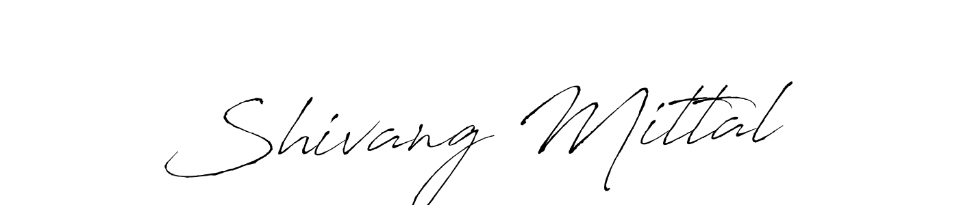 How to make Shivang Mittal name signature. Use Antro_Vectra style for creating short signs online. This is the latest handwritten sign. Shivang Mittal signature style 6 images and pictures png