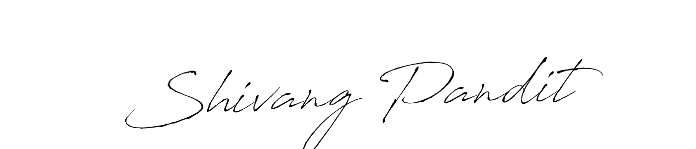Create a beautiful signature design for name Shivang Pandit. With this signature (Antro_Vectra) fonts, you can make a handwritten signature for free. Shivang Pandit signature style 6 images and pictures png
