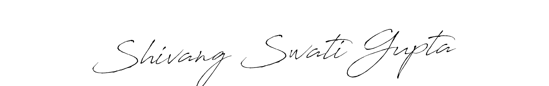 Create a beautiful signature design for name Shivang Swati Gupta. With this signature (Antro_Vectra) fonts, you can make a handwritten signature for free. Shivang Swati Gupta signature style 6 images and pictures png