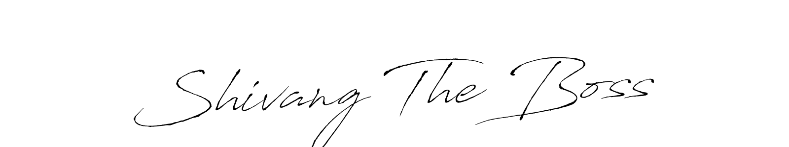 Shivang The Boss stylish signature style. Best Handwritten Sign (Antro_Vectra) for my name. Handwritten Signature Collection Ideas for my name Shivang The Boss. Shivang The Boss signature style 6 images and pictures png