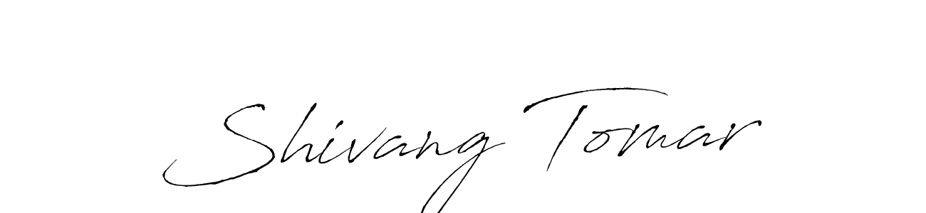 Antro_Vectra is a professional signature style that is perfect for those who want to add a touch of class to their signature. It is also a great choice for those who want to make their signature more unique. Get Shivang Tomar name to fancy signature for free. Shivang Tomar signature style 6 images and pictures png