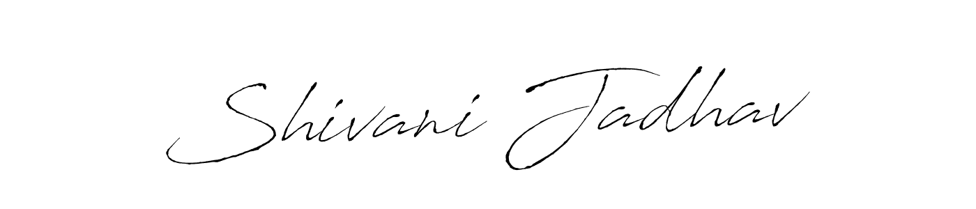 The best way (Antro_Vectra) to make a short signature is to pick only two or three words in your name. The name Shivani Jadhav include a total of six letters. For converting this name. Shivani Jadhav signature style 6 images and pictures png