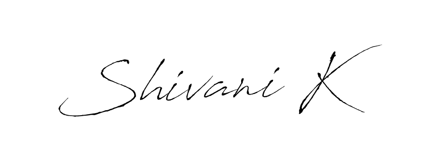 The best way (Antro_Vectra) to make a short signature is to pick only two or three words in your name. The name Shivani K include a total of six letters. For converting this name. Shivani K signature style 6 images and pictures png