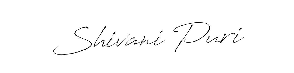 Make a beautiful signature design for name Shivani Puri. With this signature (Antro_Vectra) style, you can create a handwritten signature for free. Shivani Puri signature style 6 images and pictures png