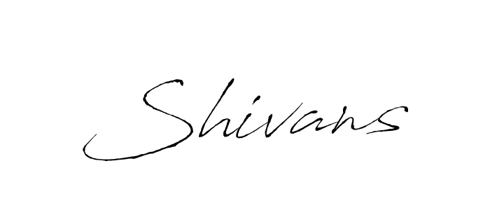 Design your own signature with our free online signature maker. With this signature software, you can create a handwritten (Antro_Vectra) signature for name Shivans. Shivans signature style 6 images and pictures png