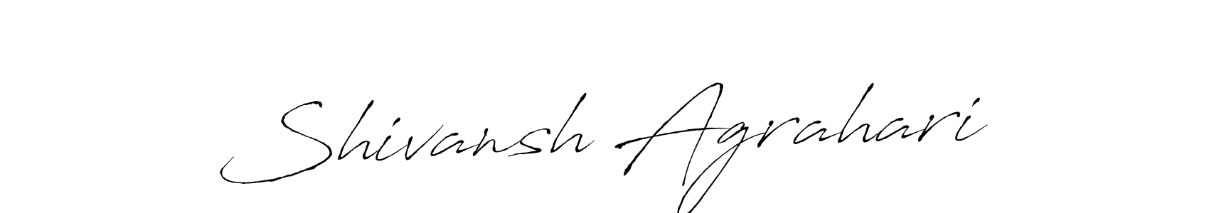 Antro_Vectra is a professional signature style that is perfect for those who want to add a touch of class to their signature. It is also a great choice for those who want to make their signature more unique. Get Shivansh Agrahari name to fancy signature for free. Shivansh Agrahari signature style 6 images and pictures png