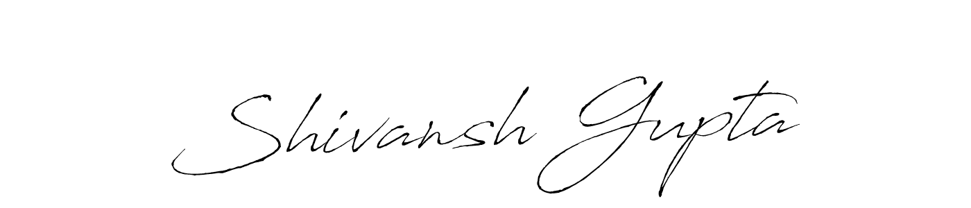 Create a beautiful signature design for name Shivansh Gupta. With this signature (Antro_Vectra) fonts, you can make a handwritten signature for free. Shivansh Gupta signature style 6 images and pictures png