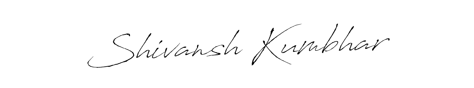 Create a beautiful signature design for name Shivansh Kumbhar. With this signature (Antro_Vectra) fonts, you can make a handwritten signature for free. Shivansh Kumbhar signature style 6 images and pictures png