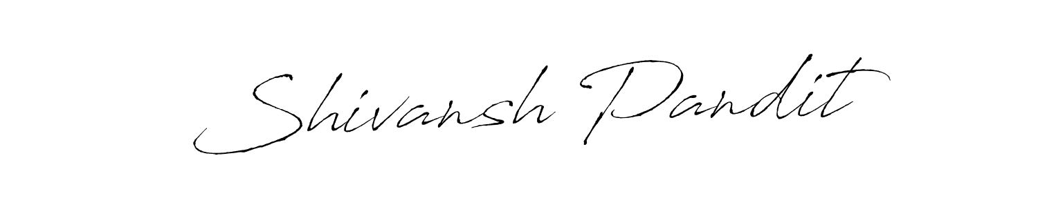Make a beautiful signature design for name Shivansh Pandit. With this signature (Antro_Vectra) style, you can create a handwritten signature for free. Shivansh Pandit signature style 6 images and pictures png