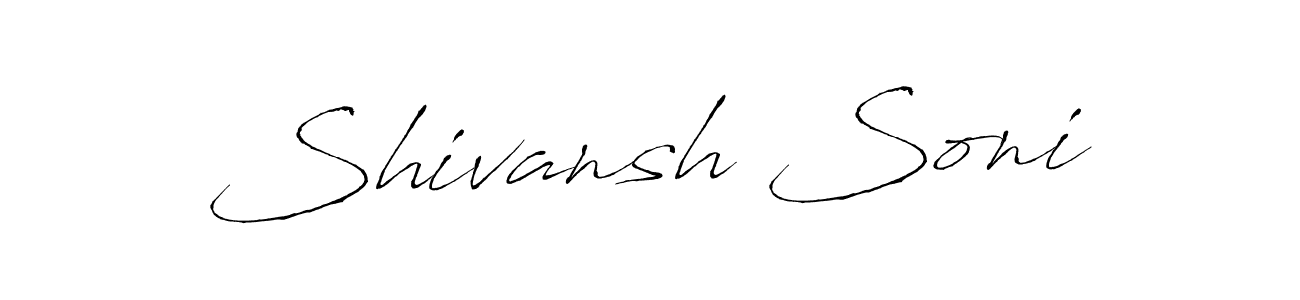 Antro_Vectra is a professional signature style that is perfect for those who want to add a touch of class to their signature. It is also a great choice for those who want to make their signature more unique. Get Shivansh Soni name to fancy signature for free. Shivansh Soni signature style 6 images and pictures png