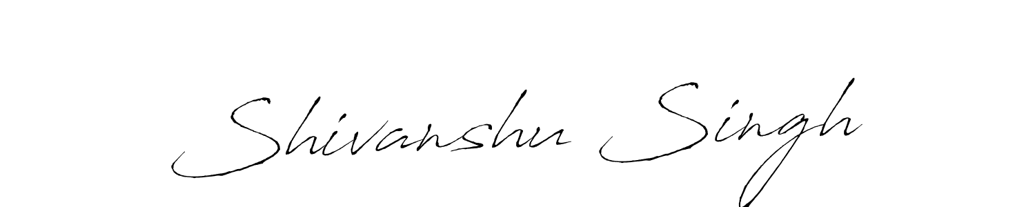 Create a beautiful signature design for name Shivanshu Singh. With this signature (Antro_Vectra) fonts, you can make a handwritten signature for free. Shivanshu Singh signature style 6 images and pictures png