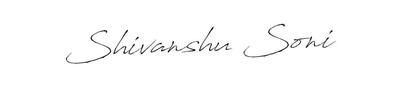 Also we have Shivanshu Soni name is the best signature style. Create professional handwritten signature collection using Antro_Vectra autograph style. Shivanshu Soni signature style 6 images and pictures png
