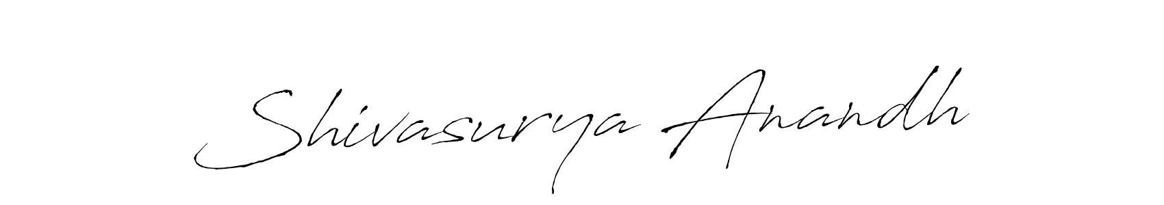 Create a beautiful signature design for name Shivasurya Anandh. With this signature (Antro_Vectra) fonts, you can make a handwritten signature for free. Shivasurya Anandh signature style 6 images and pictures png