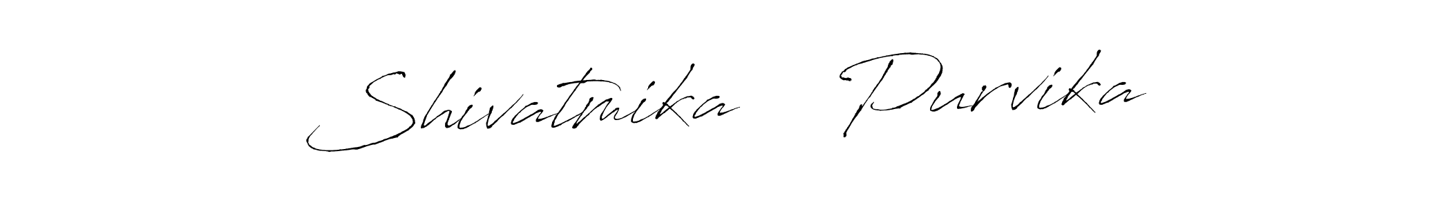 Similarly Antro_Vectra is the best handwritten signature design. Signature creator online .You can use it as an online autograph creator for name Shivatmika    Purvika. Shivatmika    Purvika signature style 6 images and pictures png