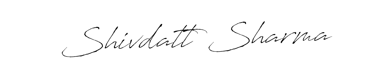 How to make Shivdatt Sharma name signature. Use Antro_Vectra style for creating short signs online. This is the latest handwritten sign. Shivdatt Sharma signature style 6 images and pictures png