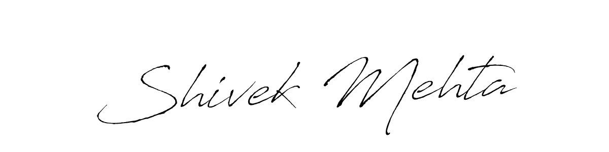 Make a beautiful signature design for name Shivek Mehta. With this signature (Antro_Vectra) style, you can create a handwritten signature for free. Shivek Mehta signature style 6 images and pictures png