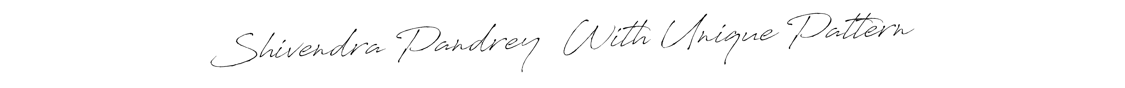 How to make Shivendra Pandrey  With Unique Pattern signature? Antro_Vectra is a professional autograph style. Create handwritten signature for Shivendra Pandrey  With Unique Pattern name. Shivendra Pandrey  With Unique Pattern signature style 6 images and pictures png