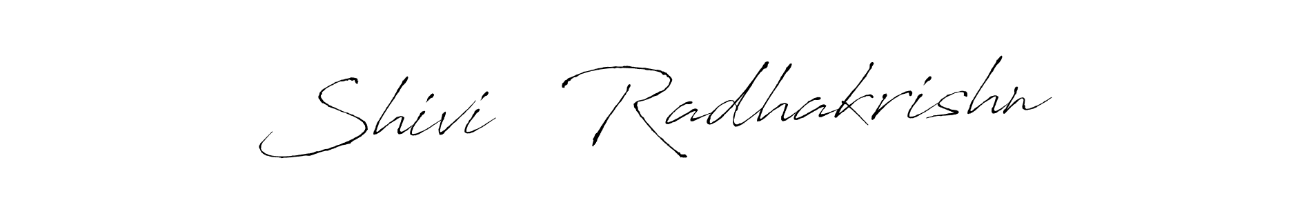 How to make Shivi   Radhakrishn name signature. Use Antro_Vectra style for creating short signs online. This is the latest handwritten sign. Shivi   Radhakrishn signature style 6 images and pictures png
