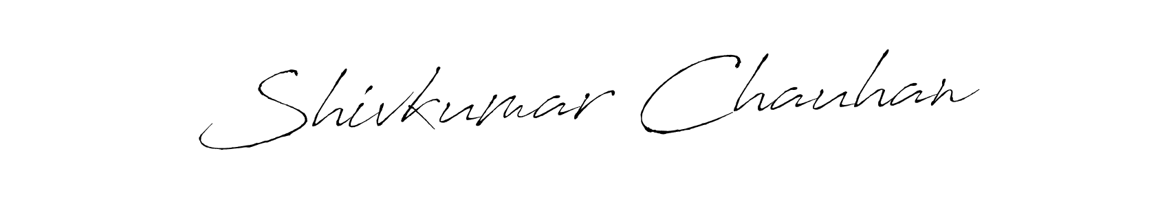 How to make Shivkumar Chauhan name signature. Use Antro_Vectra style for creating short signs online. This is the latest handwritten sign. Shivkumar Chauhan signature style 6 images and pictures png