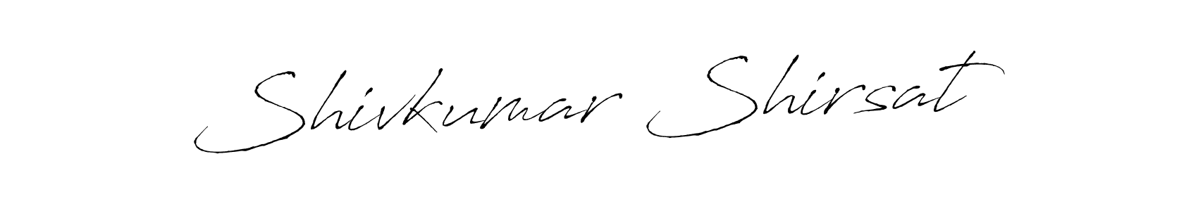 How to make Shivkumar Shirsat name signature. Use Antro_Vectra style for creating short signs online. This is the latest handwritten sign. Shivkumar Shirsat signature style 6 images and pictures png