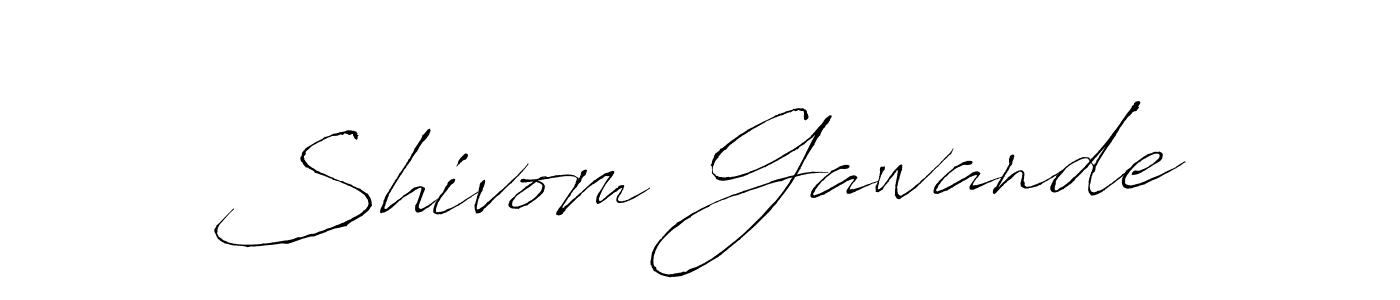 Antro_Vectra is a professional signature style that is perfect for those who want to add a touch of class to their signature. It is also a great choice for those who want to make their signature more unique. Get Shivom Gawande name to fancy signature for free. Shivom Gawande signature style 6 images and pictures png