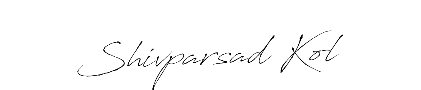 How to make Shivparsad Kol name signature. Use Antro_Vectra style for creating short signs online. This is the latest handwritten sign. Shivparsad Kol signature style 6 images and pictures png