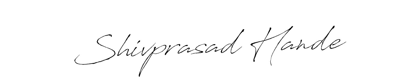 The best way (Antro_Vectra) to make a short signature is to pick only two or three words in your name. The name Shivprasad Hande include a total of six letters. For converting this name. Shivprasad Hande signature style 6 images and pictures png