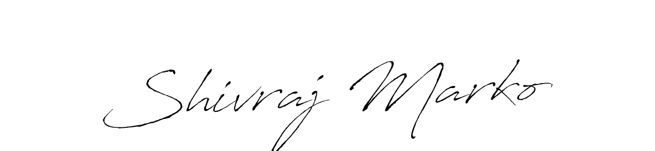 How to make Shivraj Marko name signature. Use Antro_Vectra style for creating short signs online. This is the latest handwritten sign. Shivraj Marko signature style 6 images and pictures png