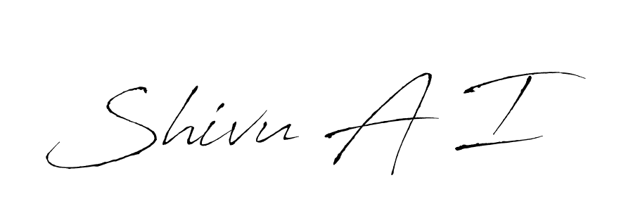 How to make Shivu A I name signature. Use Antro_Vectra style for creating short signs online. This is the latest handwritten sign. Shivu A I signature style 6 images and pictures png