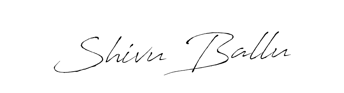 Make a beautiful signature design for name Shivu Ballu. With this signature (Antro_Vectra) style, you can create a handwritten signature for free. Shivu Ballu signature style 6 images and pictures png