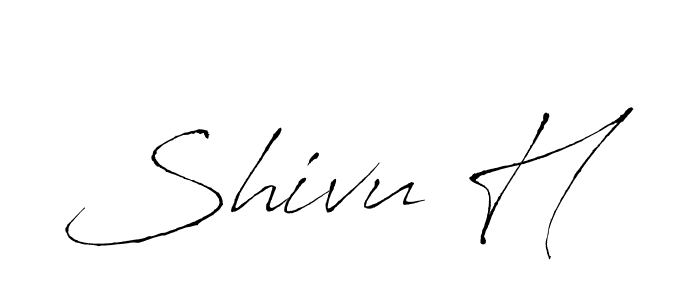 How to make Shivu H name signature. Use Antro_Vectra style for creating short signs online. This is the latest handwritten sign. Shivu H signature style 6 images and pictures png